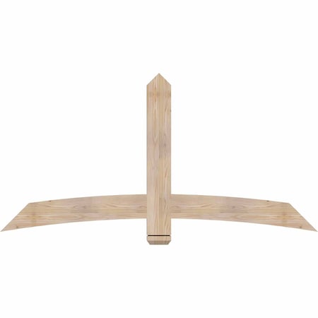 Ekena Millwork Bellingham Smooth Timber Gable Bracket, Douglas Fir, 72"W x 36"H x 1 1/2"D x 5 1/2"F, 12/12 Pitch GBW072X36X0206BEL00SDF